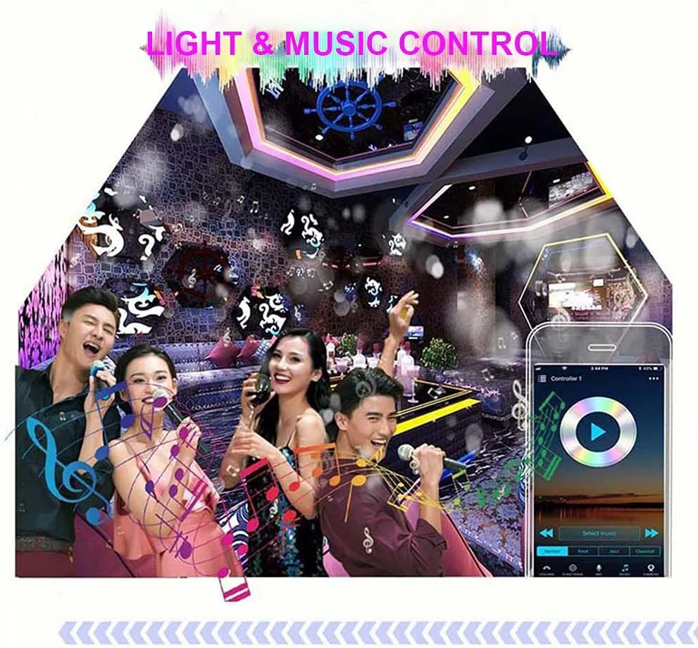 نوار نور ال ای دی Pepisky، نوار نور RGB هوشمند با قابلیت تنظیم نور و موسیقی و کنترل صوتی، 20 متر 360 ال ای دی نوار نور ال ای دی Pepisky، نوار نور RGB هوشمند با قابلیت تنظیم نور و موسیقی و کنترل صوتی، 20 متر 360 ال ای دی