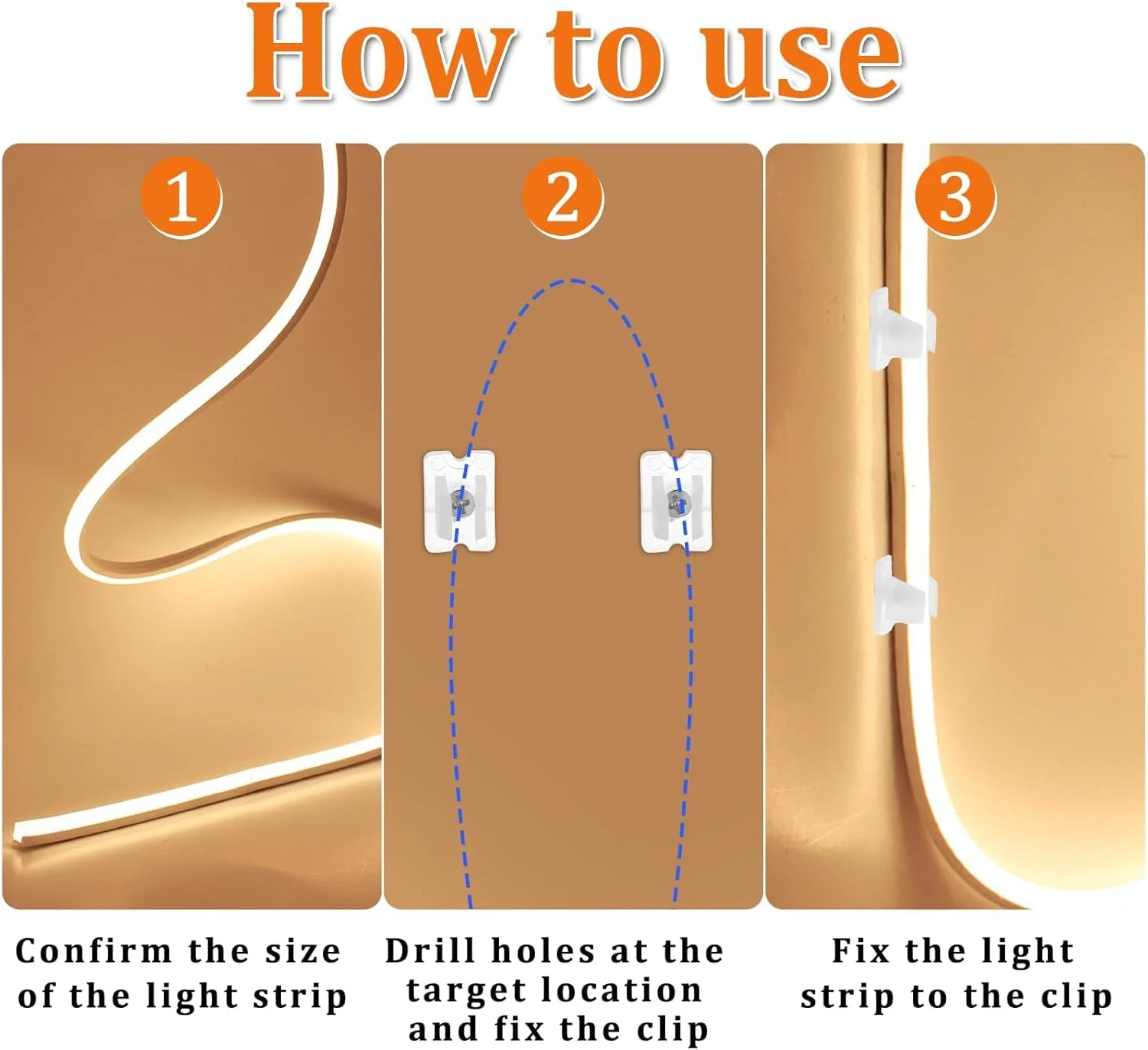 50 عدد گیره نصب نوار LED ضد آب، نگهدارنده جهانی چراغ نئون LED، 50 گیره با 50 پیچ برای نوارهای LED 5 تا 6 میلی متری، شفاف، برای دیوار، سقف و ثابت کردن کابل 50 عدد گیره نصب نوار LED ضد آب، نگهدارنده جهانی چراغ نئون LED، 50 گیره با 50 پیچ برای نوارهای LED 5 تا 6 میلی متری، شفاف، برای دیوار، سقف و ثابت کردن کابل