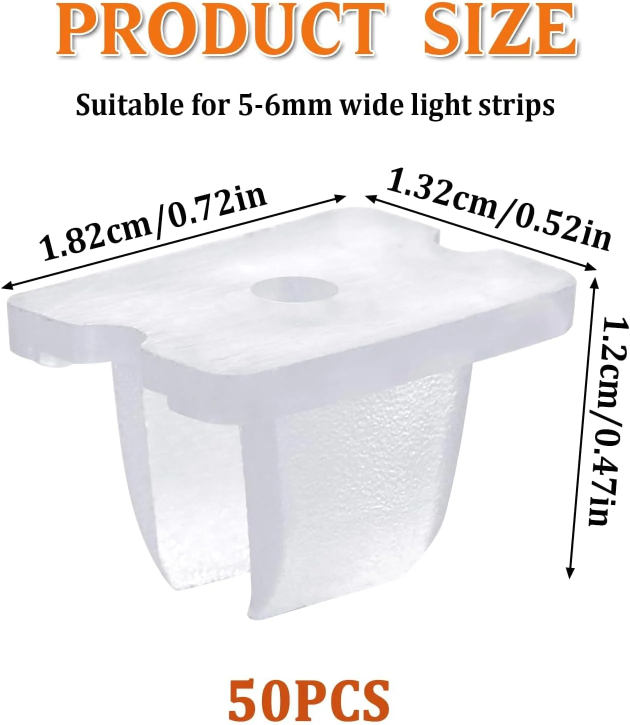 50 عدد گیره نصب نوار LED ضد آب، نگهدارنده جهانی چراغ نئون LED، 50 گیره با 50 پیچ برای نوارهای LED 5 تا 6 میلی متری، شفاف، برای دیوار، سقف و ثابت کردن کابل 50 عدد گیره نصب نوار LED ضد آب، نگهدارنده جهانی چراغ نئون LED، 50 گیره با 50 پیچ برای نوارهای LED 5 تا 6 میلی متری، شفاف، برای دیوار، سقف و ثابت کردن کابل