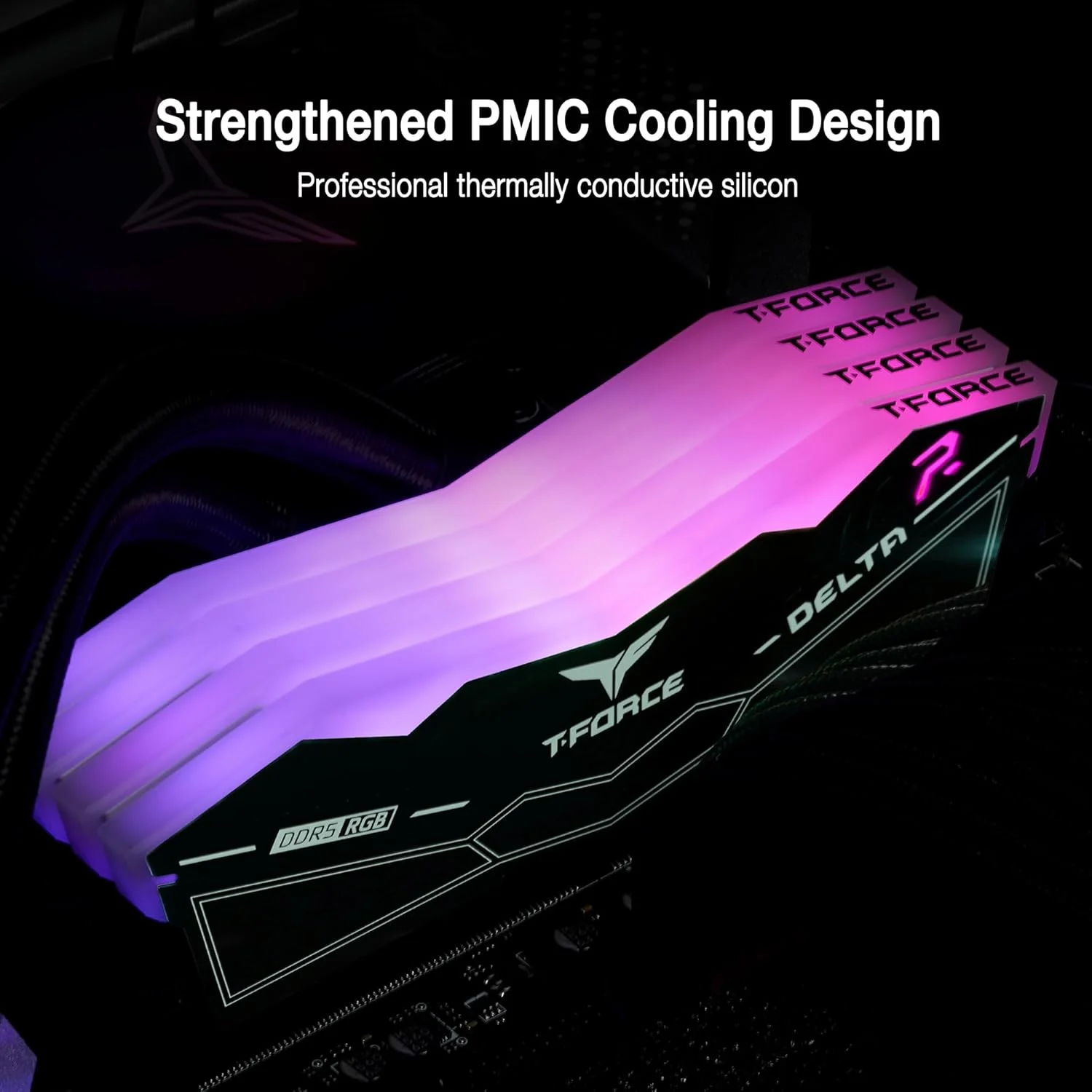 رم تیم گروپ دلتا سفید RGB DDR5 6000MHz 32GB (2x16GB) CL30 دو کاناله AMD Expo و Intel XMP سفید