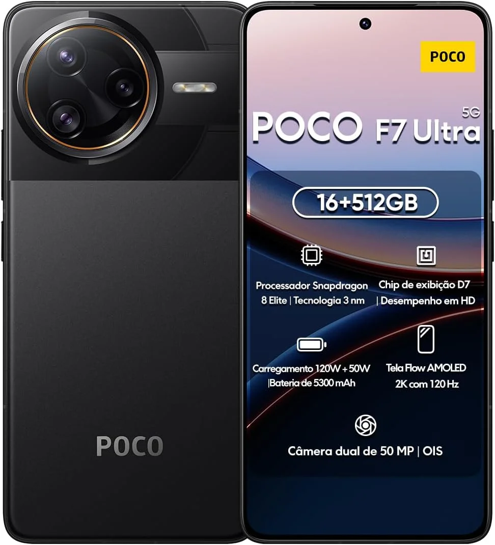 گوشی موبایل POCO F7 Ultra مشکی با 16 گیگابایت رم و 512 گیگابایت حافظه داخلی