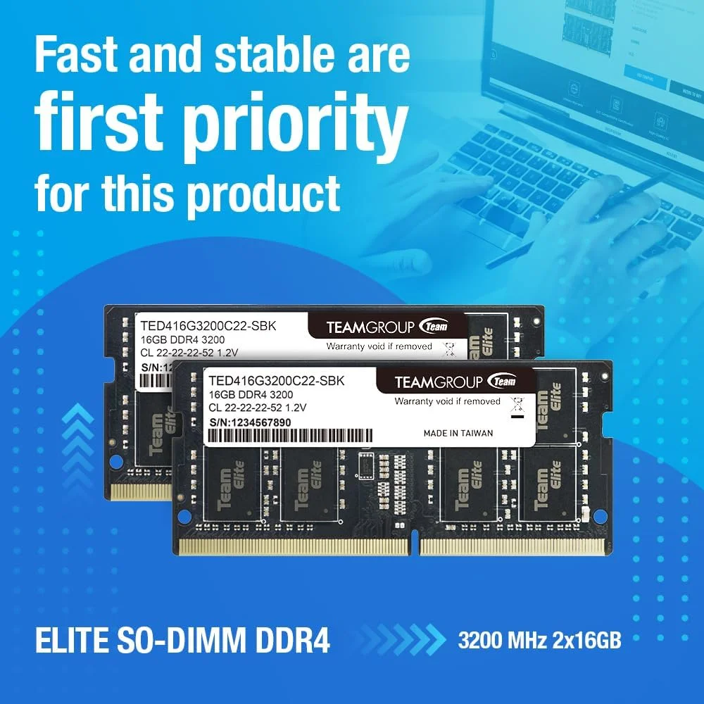 TEAMGROUP Team Elite - DDR4 - 16 گیگابایت - SO DIMM 260-PIN - بدون بافر TEAMGROUP Team Elite - DDR4 - 16 گیگابایت - SO DIMM 260-PIN - بدون بافر