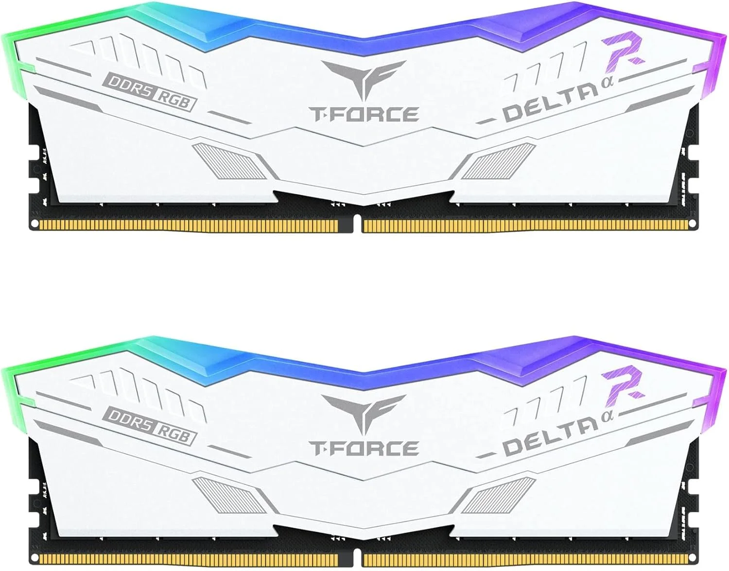 رم دسکتاپ گیمینگ TeamGroup T-Force Delta RGB با ظرفیت 32 گیگابایت، فرکانس 6000 مگاهرتز، CL38، DDR5، پشتیبانی از Intel XMP 3.0 و AMD Expo (سفید) - FF4D532G6000HC38A01