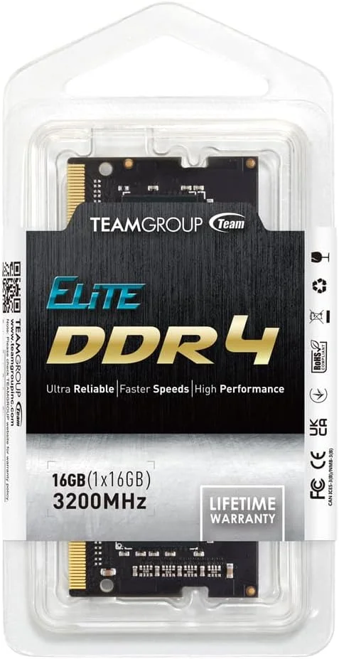 TEAMGROUP Team Elite - DDR4 - 16 گیگابایت - SO DIMM 260-PIN - بدون بافر TEAMGROUP Team Elite - DDR4 - 16 گیگابایت - SO DIMM 260-PIN - بدون بافر