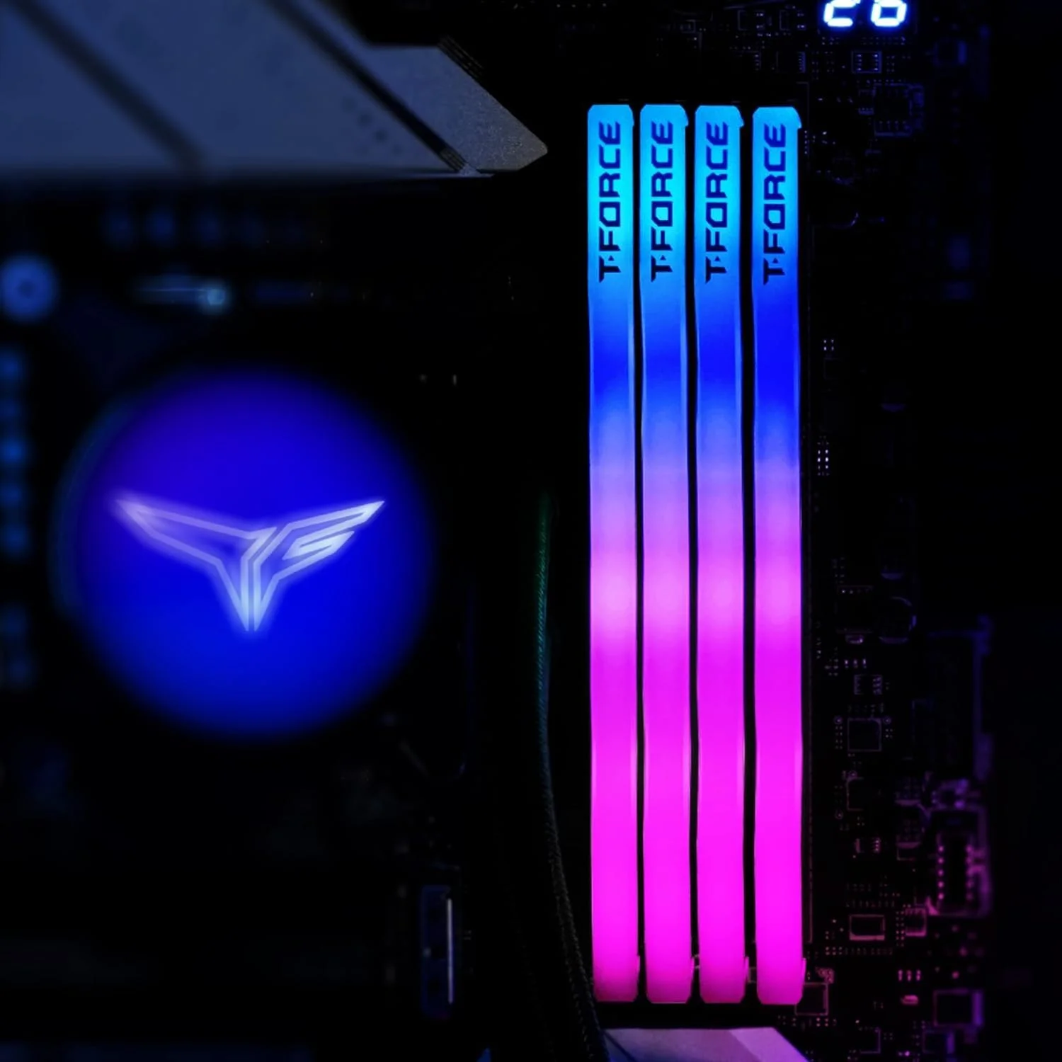 رم دسکتاپ گیمینگ TeamGroup T-Force Delta RGB با ظرفیت 32 گیگابایت، فرکانس 6000 مگاهرتز، CL38، DDR5، پشتیبانی از Intel XMP 3.0 و AMD Expo (سفید) - FF4D532G6000HC38A01