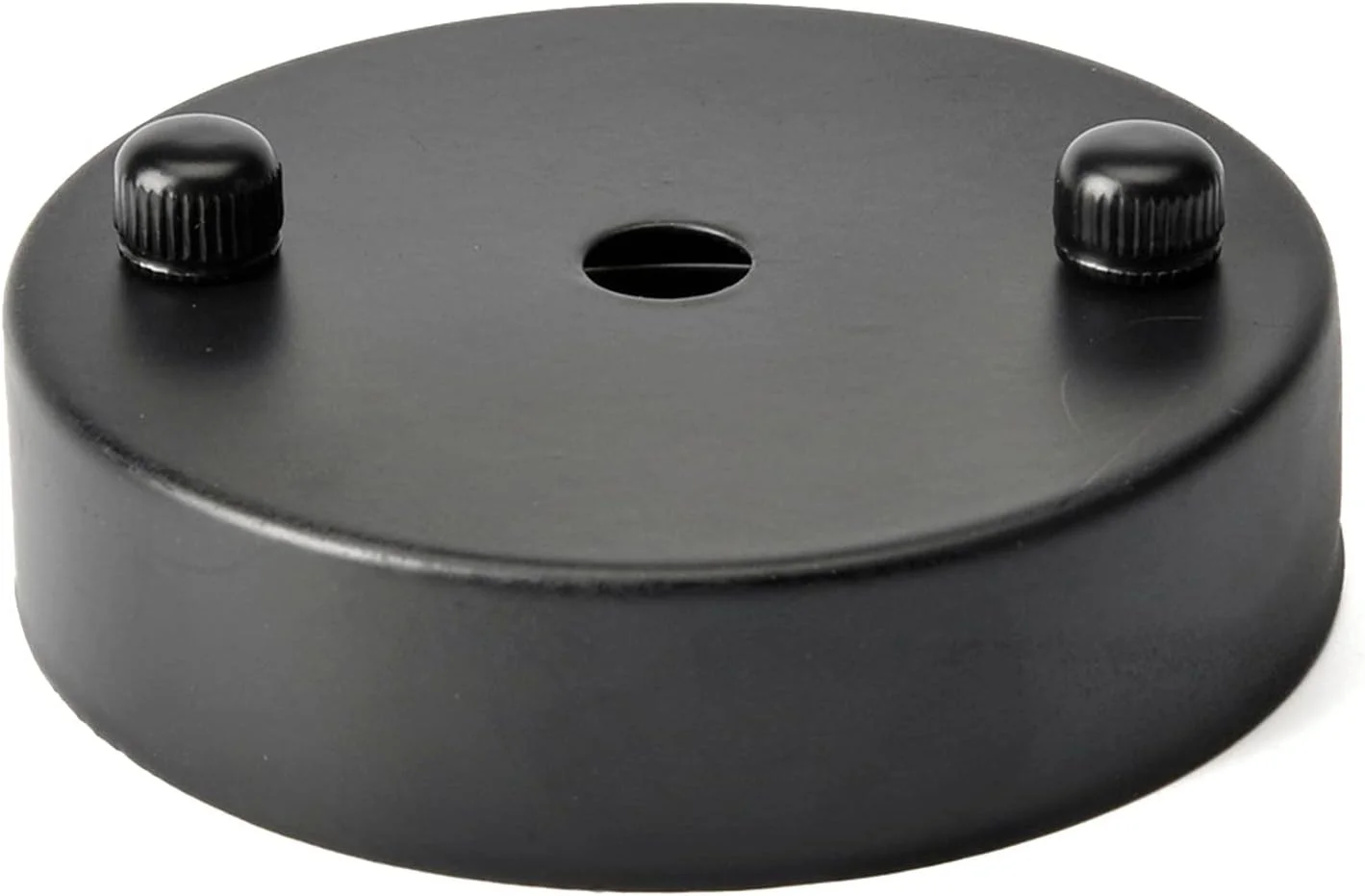 کیت سایبان چراغ سقفی گرد Aicosineg، صفحه سقفی لوستر وینتیج با قلاب، کیت سایبان چراغ آویز رترو با سخت افزار نصب برای آویزان کردن چراغ آویز زنجیری، رنگ مشکی، 8x2 سانتی متر (قطرxارتفاع)