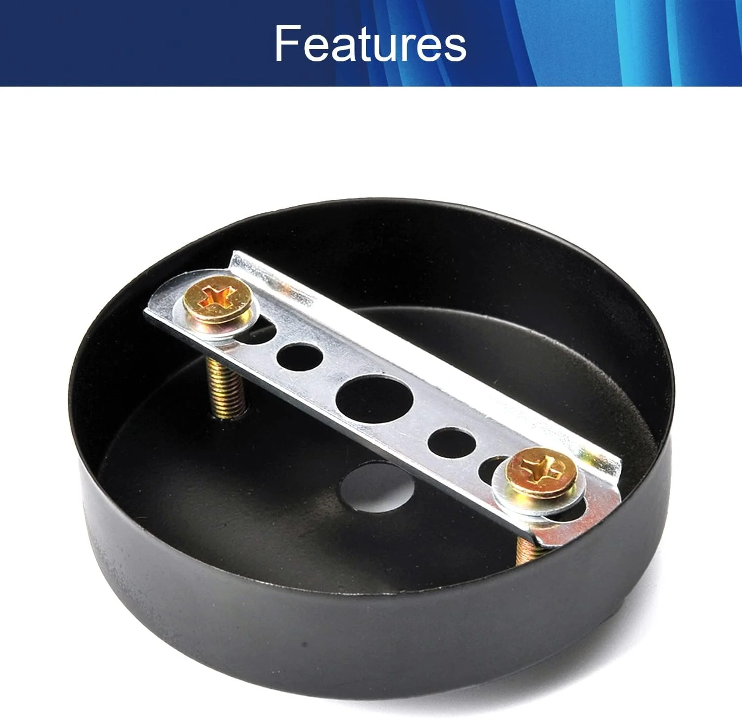 کیت سایبان چراغ سقفی گرد Aicosineg، صفحه سقفی لوستر قدیمی با قلاب، کیت سایبان چراغ آویز رترو با سخت افزار نصب برای آویزان کردن چراغ آویز زنجیری، رنگ مشکی، 8x2 سانتی متر (DxH)