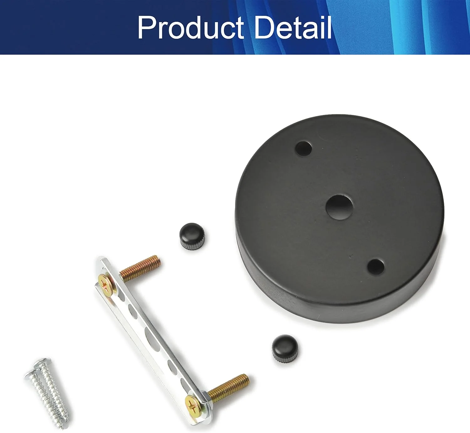 کیت سایبان چراغ سقفی گرد Aicosineg، صفحه سقفی لوستر قدیمی با قلاب، کیت سایبان چراغ آویز رترو با سخت افزار نصب برای آویزان کردن چراغ آویز زنجیری، رنگ مشکی، 8x2 سانتی متر (DxH)