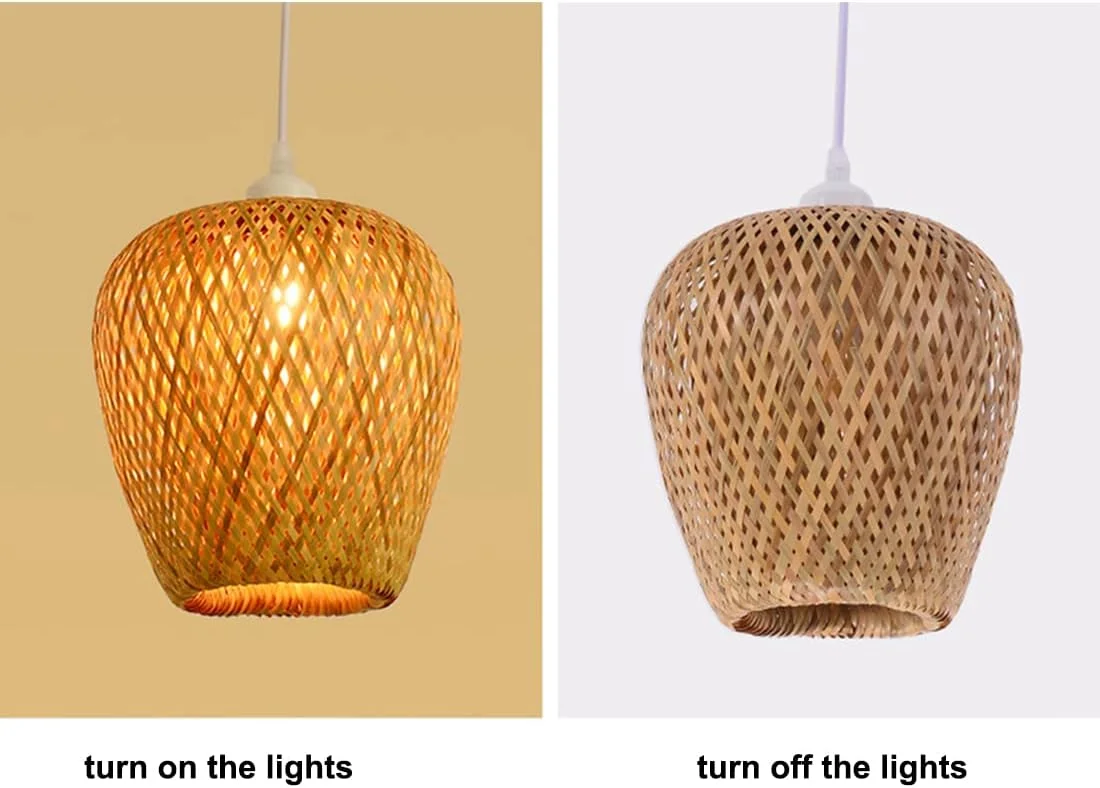 چراغ آویز حصیری روستایی AOODU، چراغ های آویز بامبو، لوستر بافته شده سبدی با سایه حصیری تک لامپ برای اتاق ناهار خوری، جزیره آشپزخانه، اتاق نشیمن، E26 چراغ آویز حصیری روستایی AOODU، چراغ های آویز بامبو، لوستر بافته شده سبدی با سایه حصیری تک لامپ برای اتاق ناهار خوری، جزیره آشپزخانه، اتاق نشیمن، E26