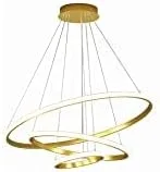 لوستر مدرن LED سه حلقه ای Forrio®، چراغ آویز LED، مناسب برای اتاق نشیمن، آشپزخانه، خانه های روستایی، لوسترهای با ارتفاع قابل تنظیم برای اتاق غذاخوری، اتاق خواب، راهرو (طلایی) لوستر مدرن LED سه حلقه ای Forrio®، چراغ آویز LED، مناسب برای اتاق نشیمن، آشپزخانه، خانه های روستایی، لوسترهای با ارتفاع قابل تنظیم برای اتاق غذاخوری، اتاق خواب، راهرو (طلایی)