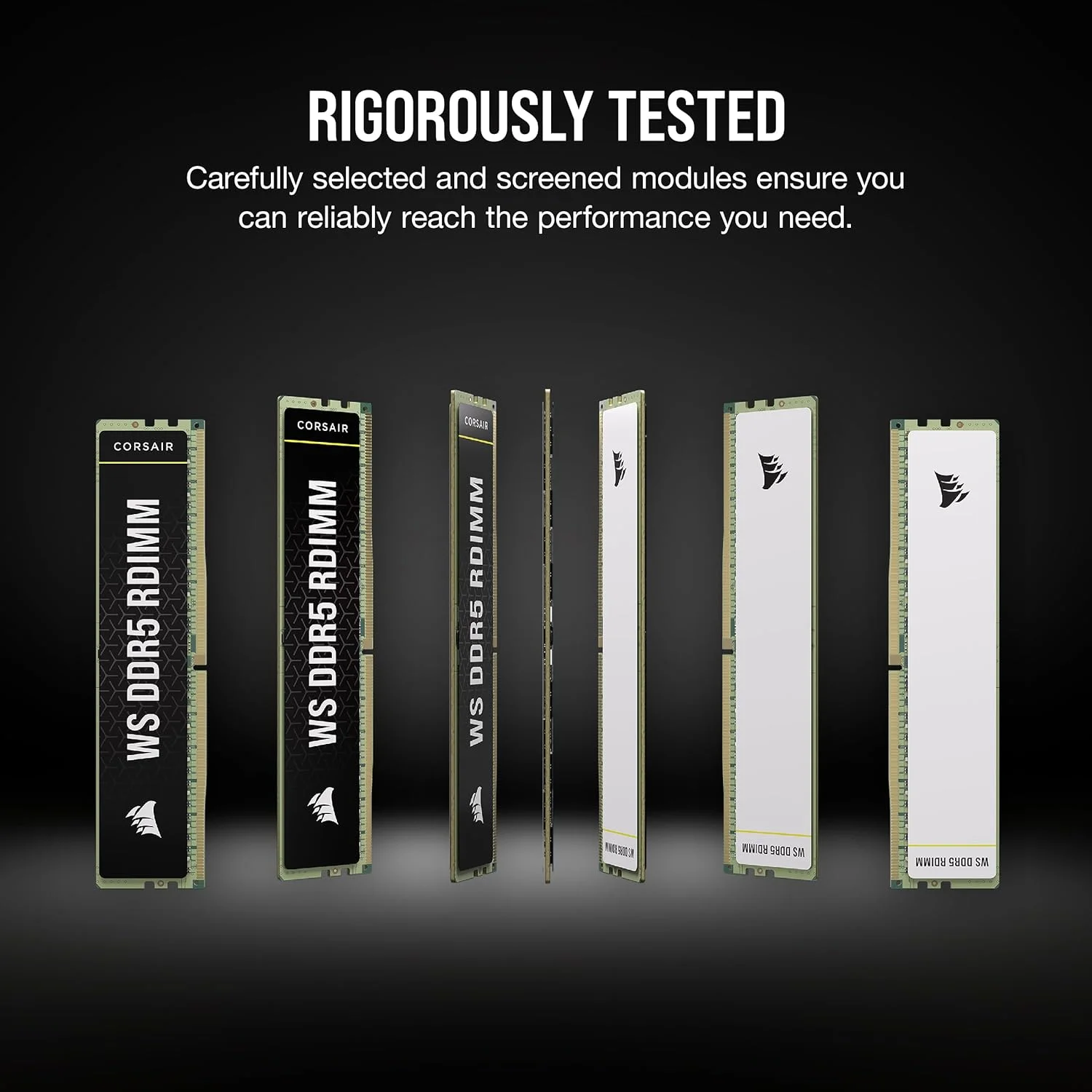رم CORSAIR WS DDR5 RDIMM با ظرفیت 64 گیگابایت (4x16GB) DDR5 6400 CL32-40-40-104 1.35V حافظه Intel XMP