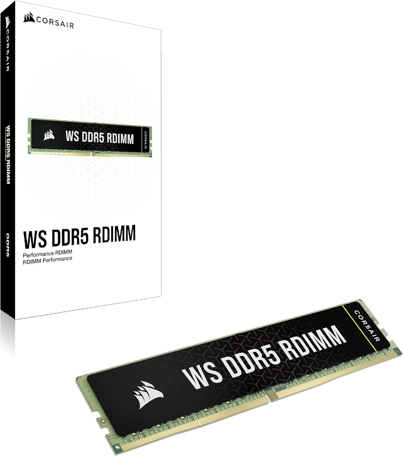 حافظه رم کامپیوتر CORSAIR WS DDR5 ECC RDIMM 128GB (4x32GB) 5600MHz CL40 AMD Expo Intel XMP 3.0 - مشکی (CMA128GX5M4B5600Z40)