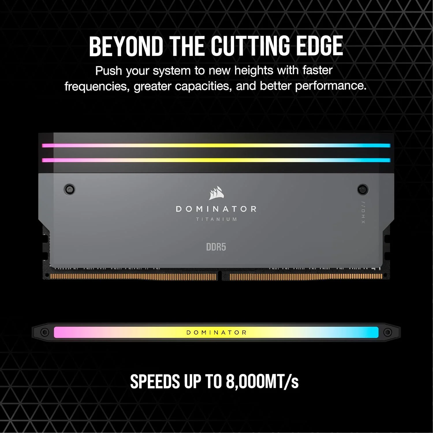 رم کامپیوتر دسکتاپ CORSAIR DOMINATOR TITANIUM RGB DDR5 با ظرفیت 96 گیگابایت (2x48GB) فرکانس 6000 مگاهرتز CL30-36-36-76 ولتاژ 1.40V AMD EXPO Intel XMP 3.0 - خاکستری (CMP96GX5M2B6000Z30)
