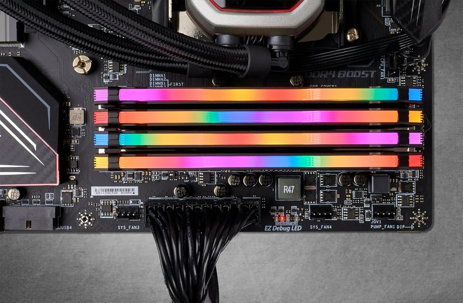 حافظه رم دسکتاپ 32 گیگابایتی (4X8GB) Corsair cmw32Gx4M4C3200C14 Vengeance RGB Pro DDR4 3200 (Pc4-25600) C14 مشکی