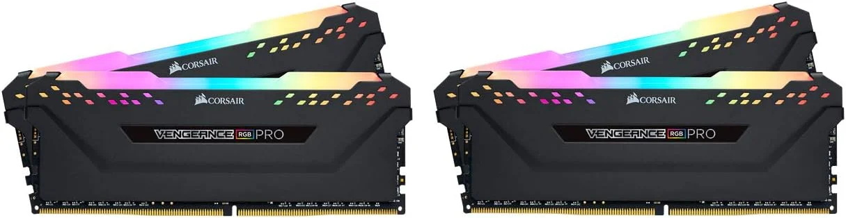 حافظه رم دسکتاپ 32 گیگابایتی (4X8GB) Corsair cmw32Gx4M4C3200C14 Vengeance RGB Pro DDR4 3200 (Pc4-25600) C14 مشکی