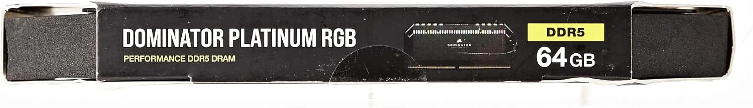 رم کامپیوتر Corsair DOMINATOR PLATINUM RGB DDR5 با ظرفیت 64 گیگابایت (2x32GB) و فرکانس 6600MHz CL32، سازگار با Intel XMP و iCUE - مشکی (CMT64GX5M2B6600C32)