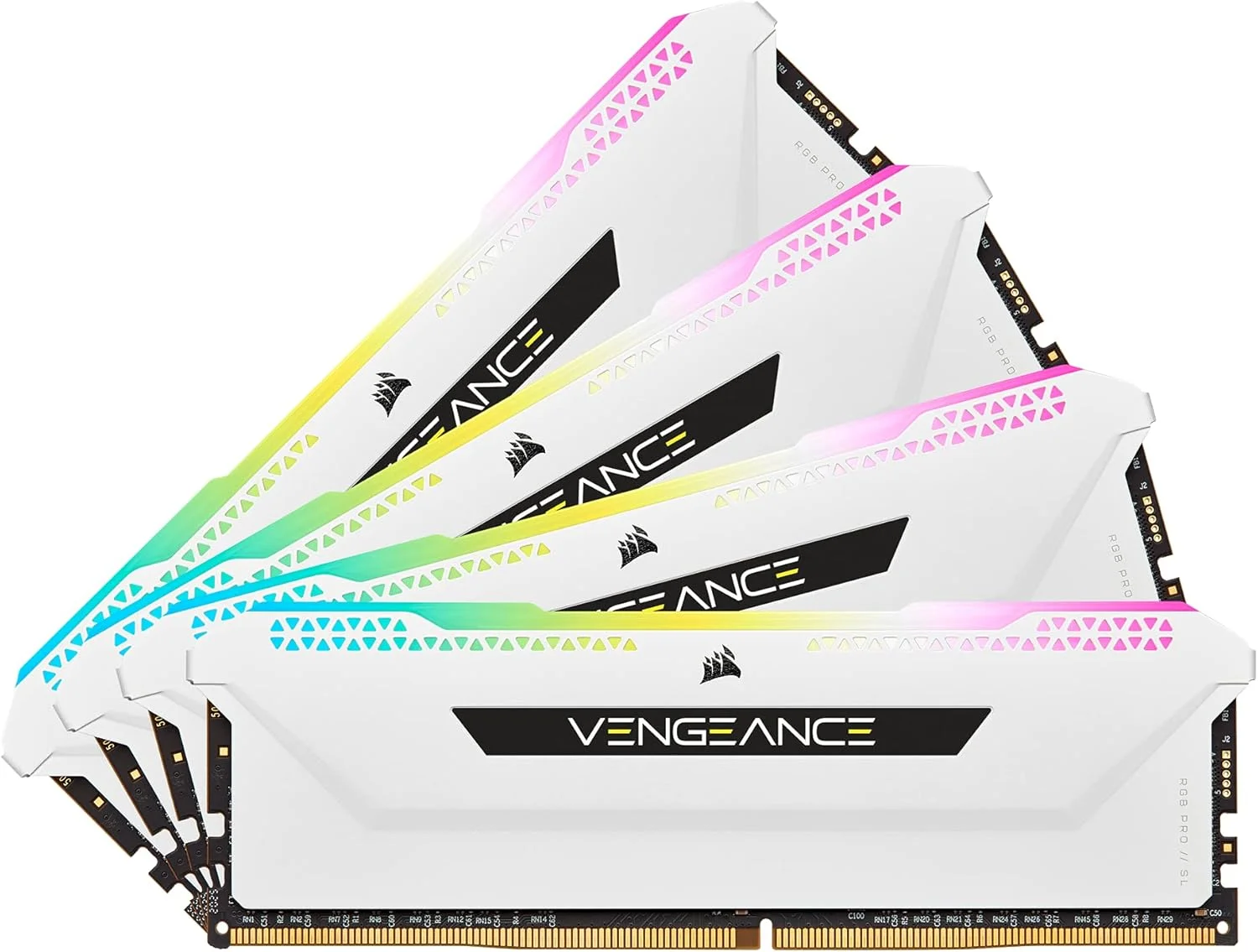 رم کامپیوتر CORSAIR VENGEANCE RGB PRO SL 32GB (4x8GB) DDR4 3600 (PC4-28800) C18 1.35V - سفید