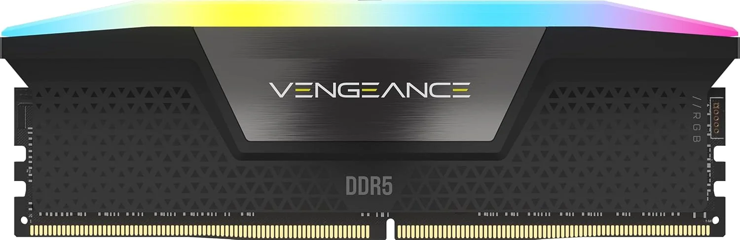 رم دسکتاپ 16 گیگابایتی CORSAIR VENGEANCE RGB DDR5 (تک کاناله 16 گیگابایت) DDR5 5600 CL40-40-40-77 1.25V Intel XMP - مشکی