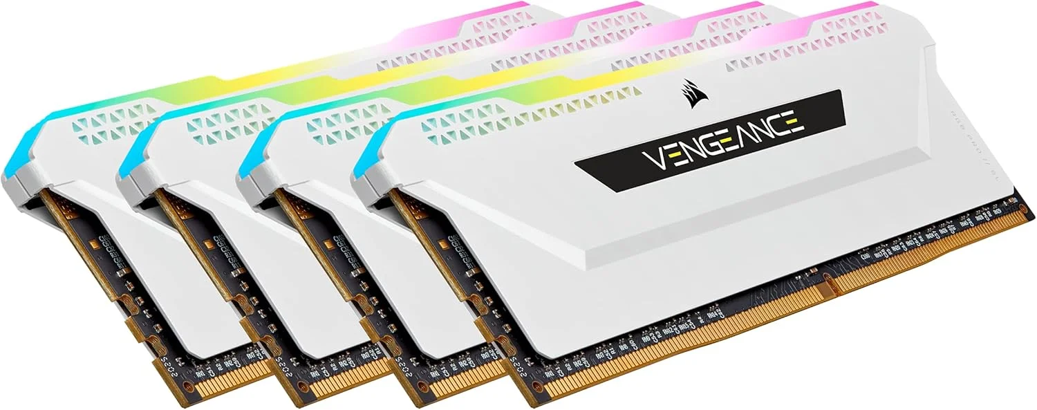 رم کامپیوتر CORSAIR VENGEANCE RGB PRO SL 32GB (4x8GB) DDR4 3600 (PC4-28800) C18 1.35V - سفید