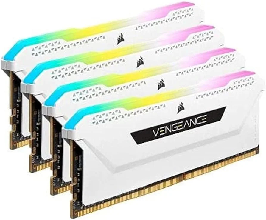 رم دسکتاپ 64 گیگابایتی CORSAIR VENGEANCE RGB PRO SL (4x16GB) DDR4 3600 (PC4-28800) C18 1.35V - سفید