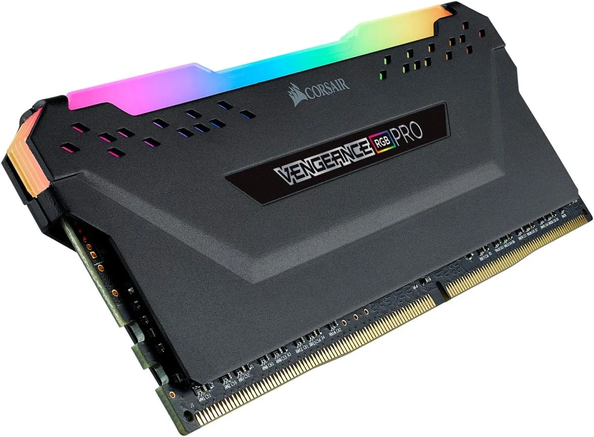 رم کورسیر Vengeance RGB Pro 16GB (تک کاناله 16 گیگابایتی) DDR4 3200 (PC4-25600) C16 بهینه شده برای AMD Ryzen - مشکی