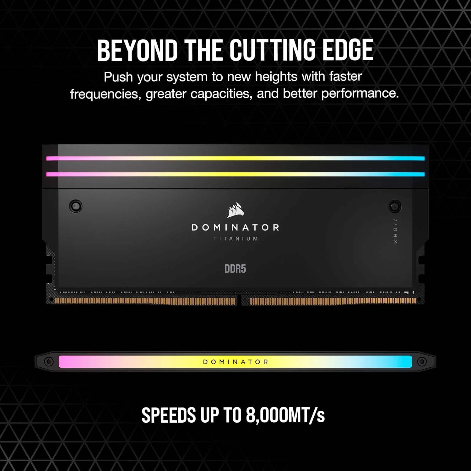رم کامپیوتر CORSAIR DOMINATOR TITANIUM RGB DDR5 با ظرفیت 32 گیگابایت (2x16GB) DDR5 6600MHz CL32 Intel XMP iCUE سازگار - مشکی (CMP32GX5M2X6600C32)