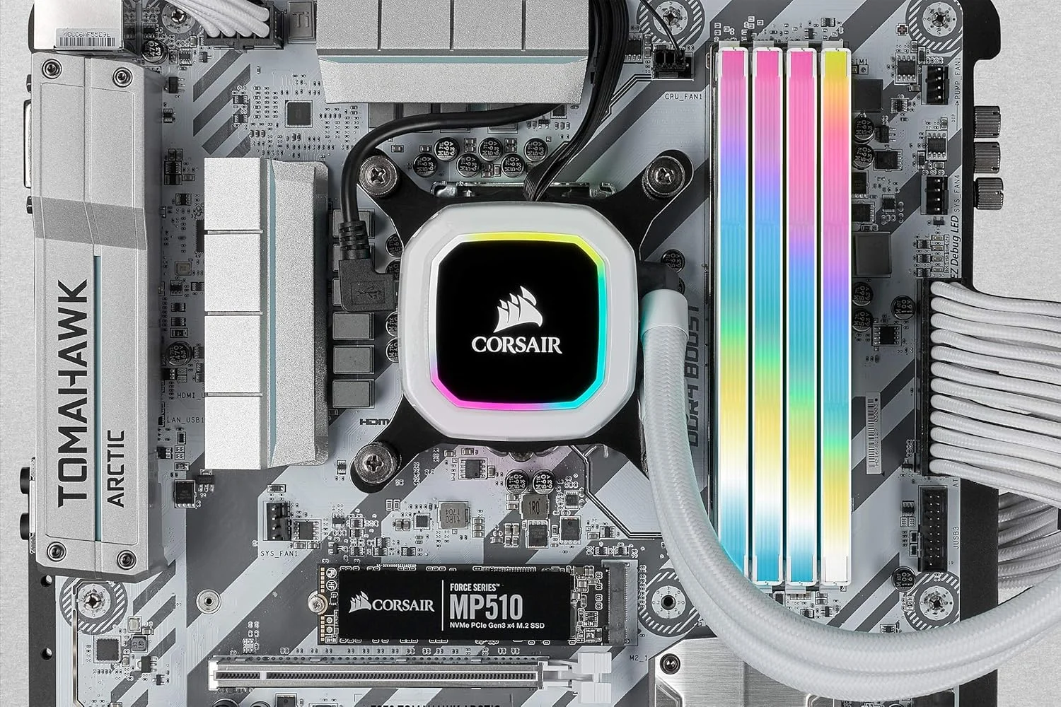 رم کامپیوتر CORSAIR VENGEANCE RGB PRO SL 32GB (4x8GB) DDR4 3600 (PC4-28800) C18 1.35V - سفید