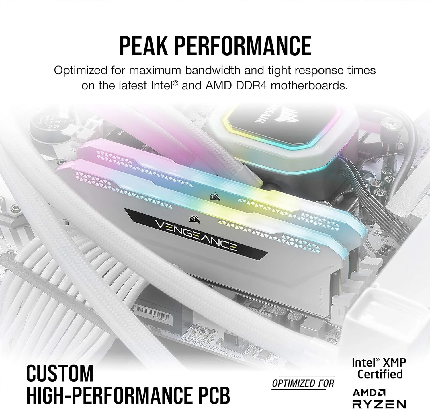 رم دسکتاپ 64 گیگابایتی CORSAIR VENGEANCE RGB PRO SL (4x16GB) DDR4 3600 (PC4-28800) C18 1.35V - سفید رم دسکتاپ 64 گیگابایتی CORSAIR VENGEANCE RGB PRO SL (4x16GB) DDR4 3600 (PC4-28800) C18 1.35V - سفید