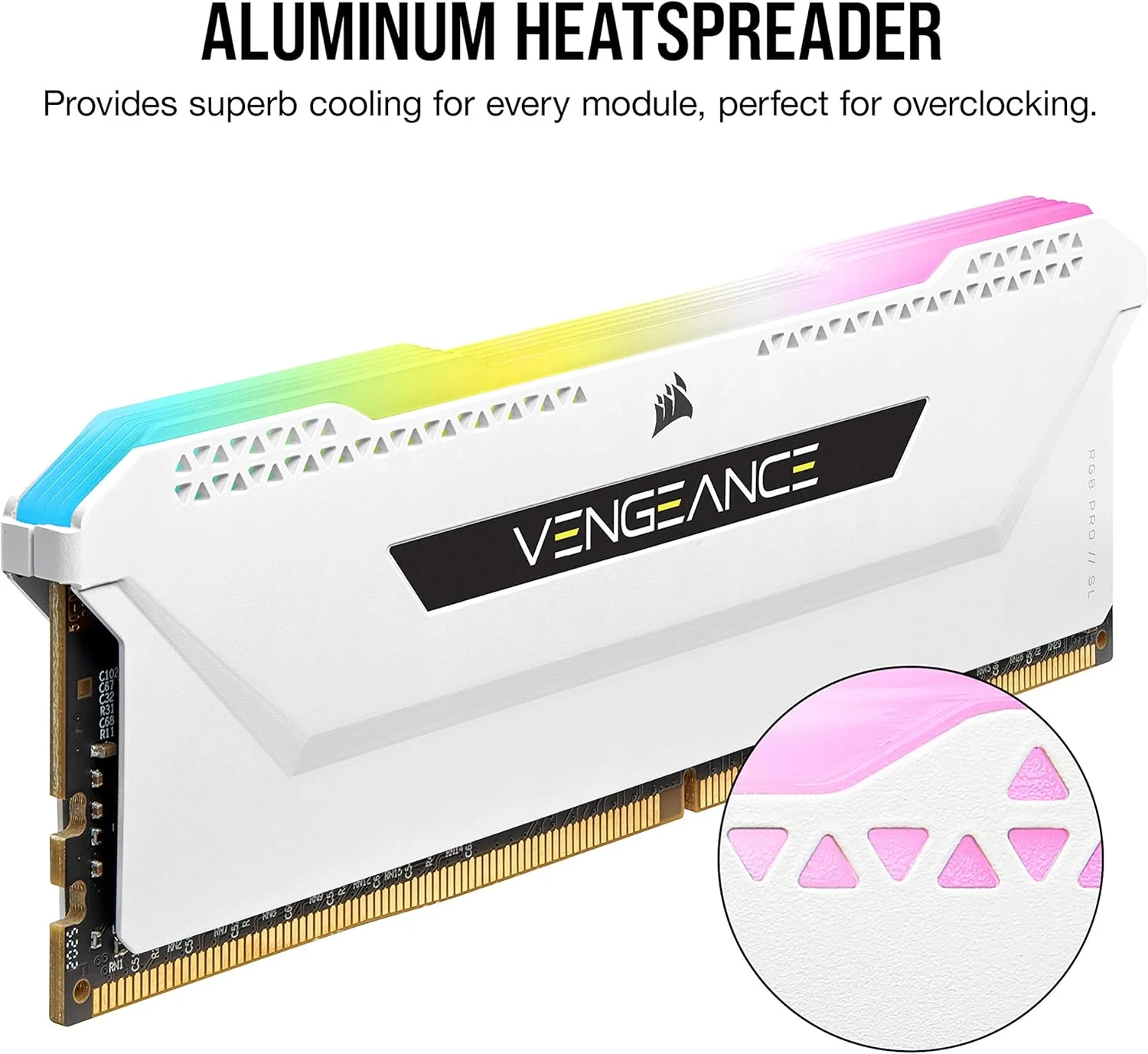 رم دسکتاپ 64 گیگابایتی CORSAIR VENGEANCE RGB PRO SL (4x16GB) DDR4 3600 (PC4-28800) C18 1.35V - سفید رم دسکتاپ 64 گیگابایتی CORSAIR VENGEANCE RGB PRO SL (4x16GB) DDR4 3600 (PC4-28800) C18 1.35V - سفید