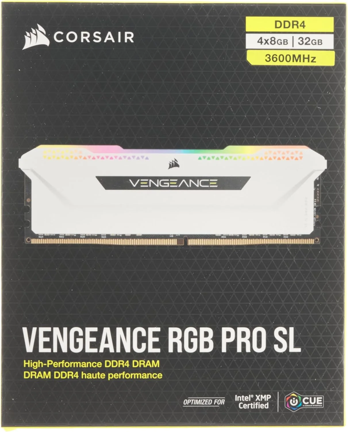 رم کامپیوتر CORSAIR VENGEANCE RGB PRO SL 32GB (4x8GB) DDR4 3600 (PC4-28800) C18 1.35V - سفید