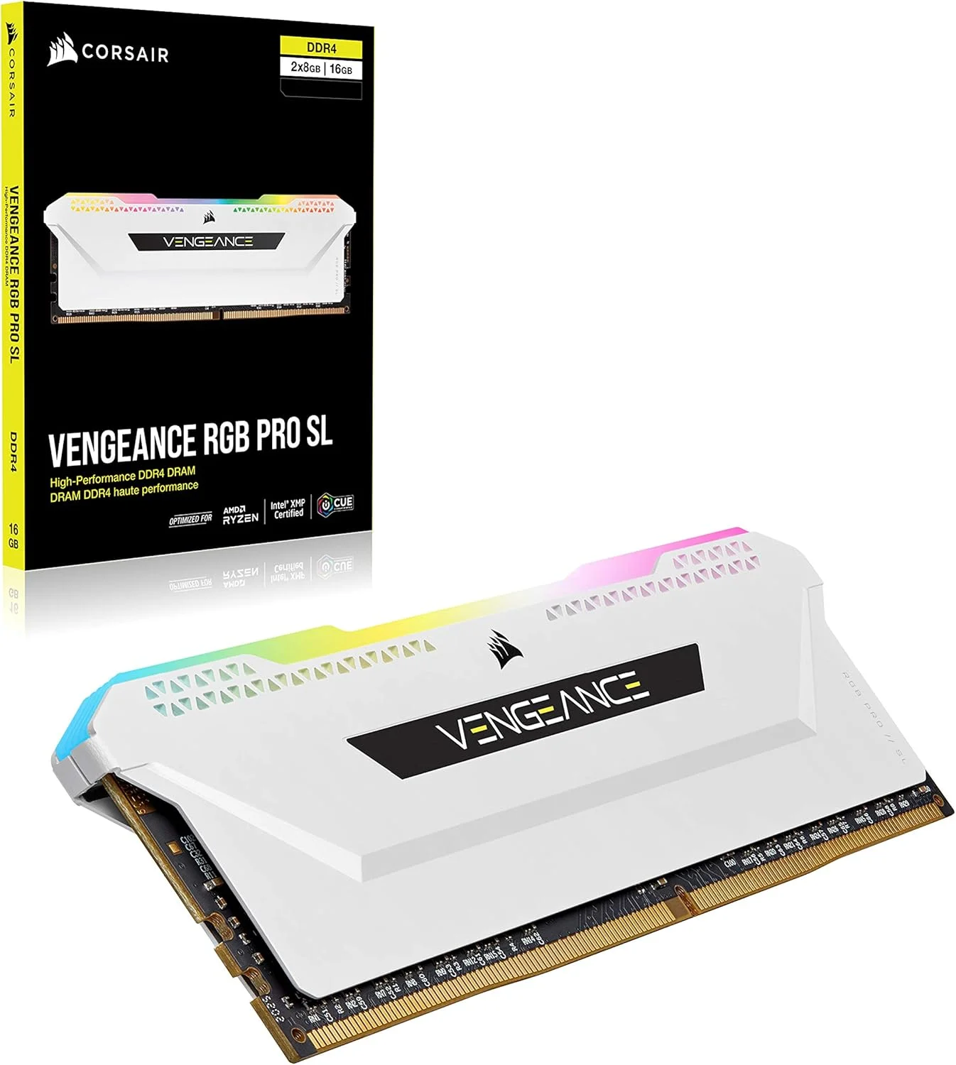 رم دسکتاپ 64 گیگابایتی CORSAIR VENGEANCE RGB PRO SL (4x16GB) DDR4 3600 (PC4-28800) C18 1.35V - سفید رم دسکتاپ 64 گیگابایتی CORSAIR VENGEANCE RGB PRO SL (4x16GB) DDR4 3600 (PC4-28800) C18 1.35V - سفید
