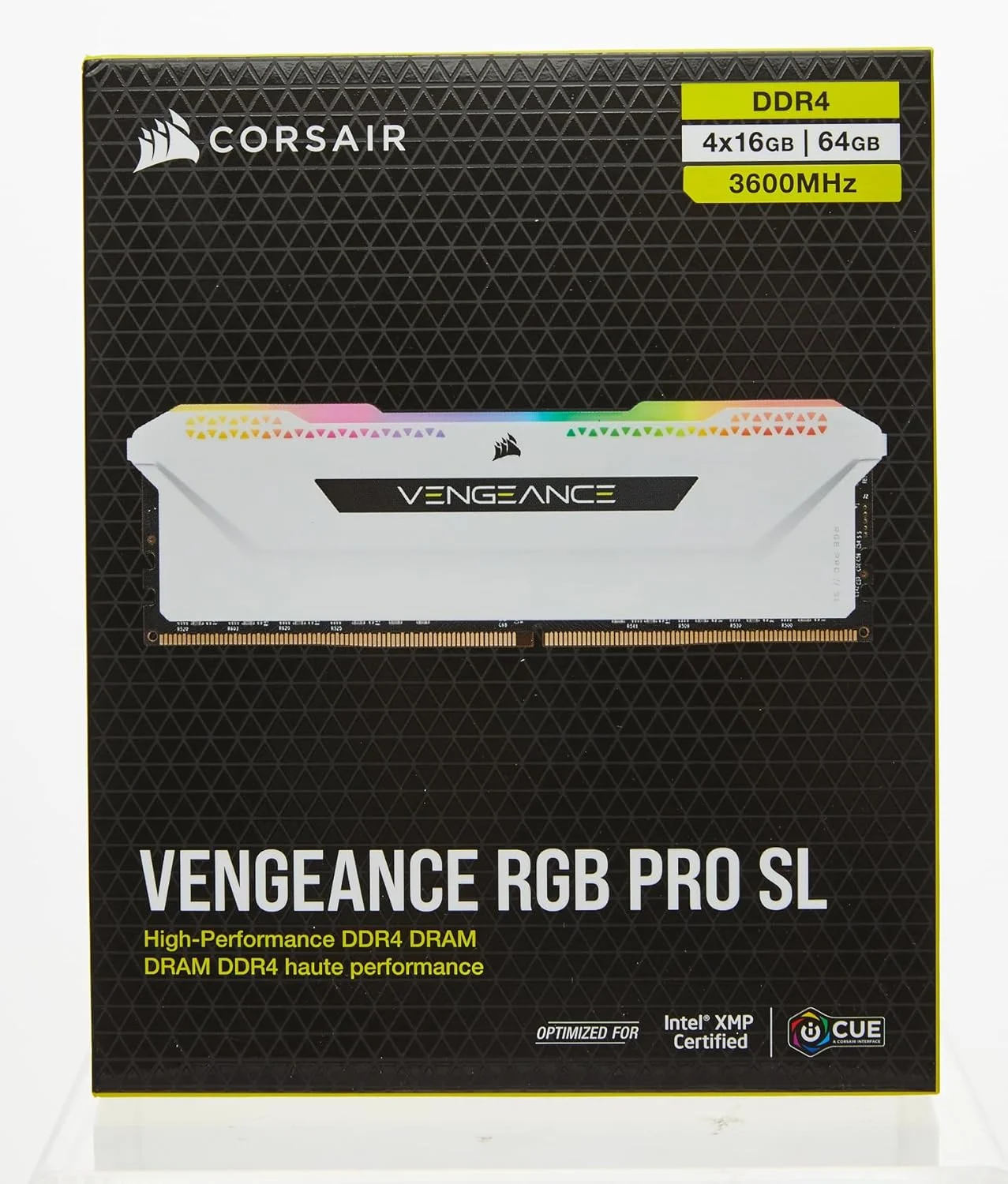 رم دسکتاپ 64 گیگابایتی CORSAIR VENGEANCE RGB PRO SL (4x16GB) DDR4 3600 (PC4-28800) C18 1.35V - سفید رم دسکتاپ 64 گیگابایتی CORSAIR VENGEANCE RGB PRO SL (4x16GB) DDR4 3600 (PC4-28800) C18 1.35V - سفید