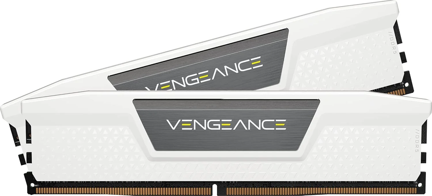 رم کامپیوتر دسکتاپ 32 گیگابایتی CORSAIR VENGEANCE DDR5 (2x16GB) 6400MHz CL36-48-48-104 1.35V AMD EXPO Intel XMP 3.0 - سفید (CMK32GX5M2B6400Z36W)