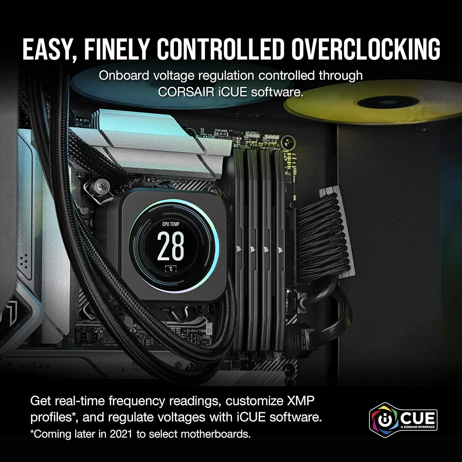 رم کامپیوتر CORSAIR VENGEANCE DDR5 با ظرفیت 96 گیگابایت (2x48GB) و فرکانس 5200 مگاهرتز CL38، سازگار با Intel XMP و iCUE - مشکی (CMK96GX5M2B5200C38)