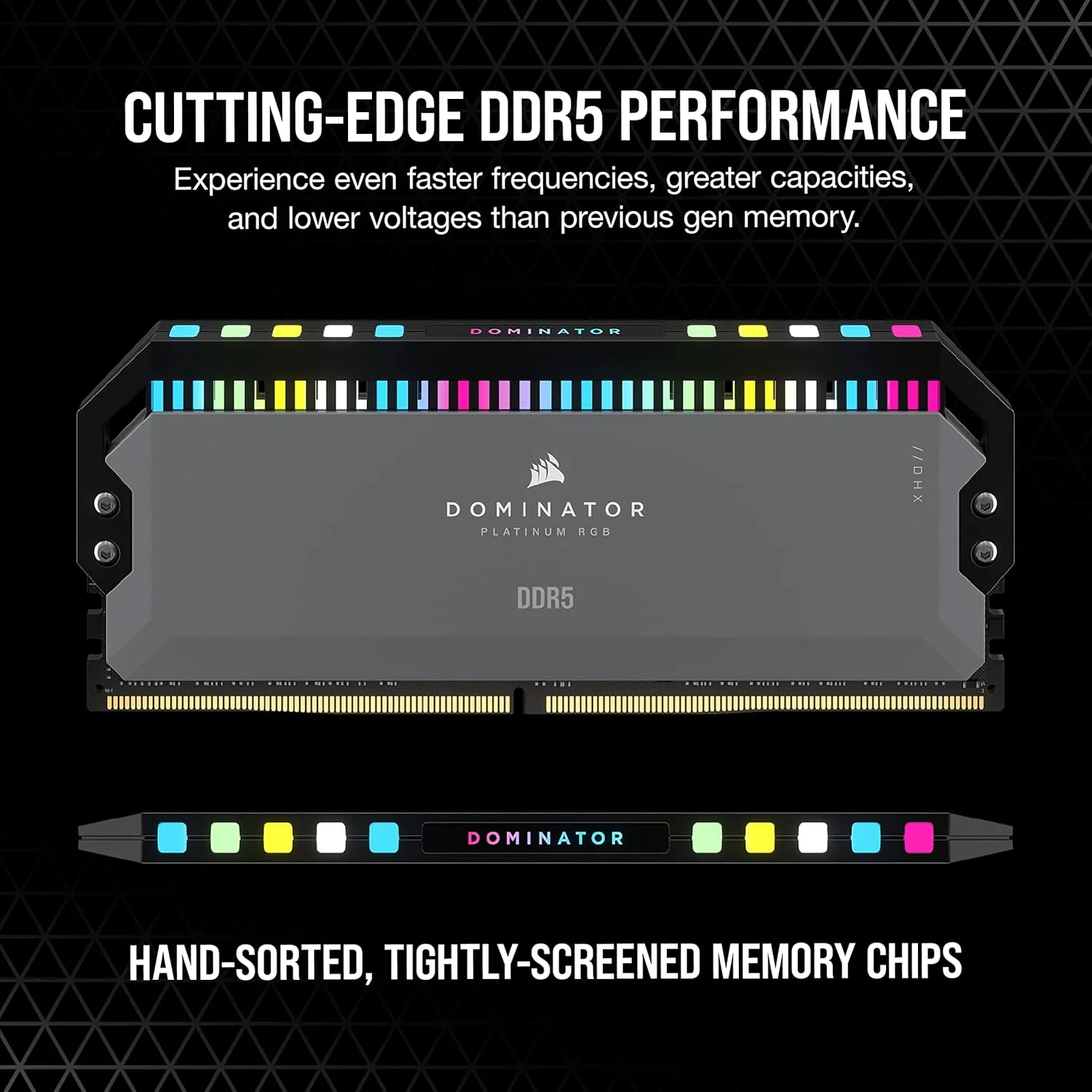 CORSAIR (بازسازی شده) DOMINATOR PLATINUM RGB DDR5 RAM 64GB (2x32GB) 5200MHz CL40 AMD EXPO iCUE حافظه کامپیوتر سازگار - خاکستری (CMT64GX5M2B5200Z40K)
