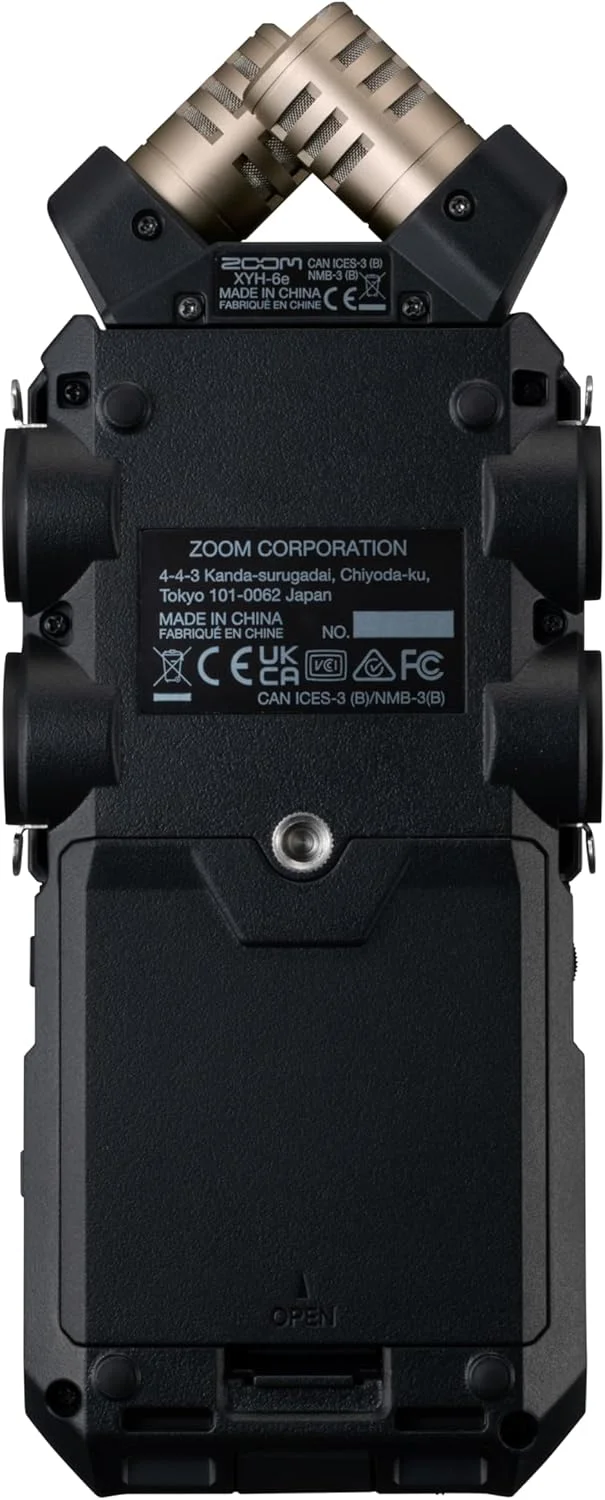 ضبط کننده قابل حمل 6 ترک Zoom H6essential با شناور 32 بیتی، قابلیت دسترسی، میکروفون های استریو، 4 ورودی XLR/TRS، ضبط بر روی کارت SD، رابط صوتی USB، برای نوازندگان، پادکسترها، فیلمسازان