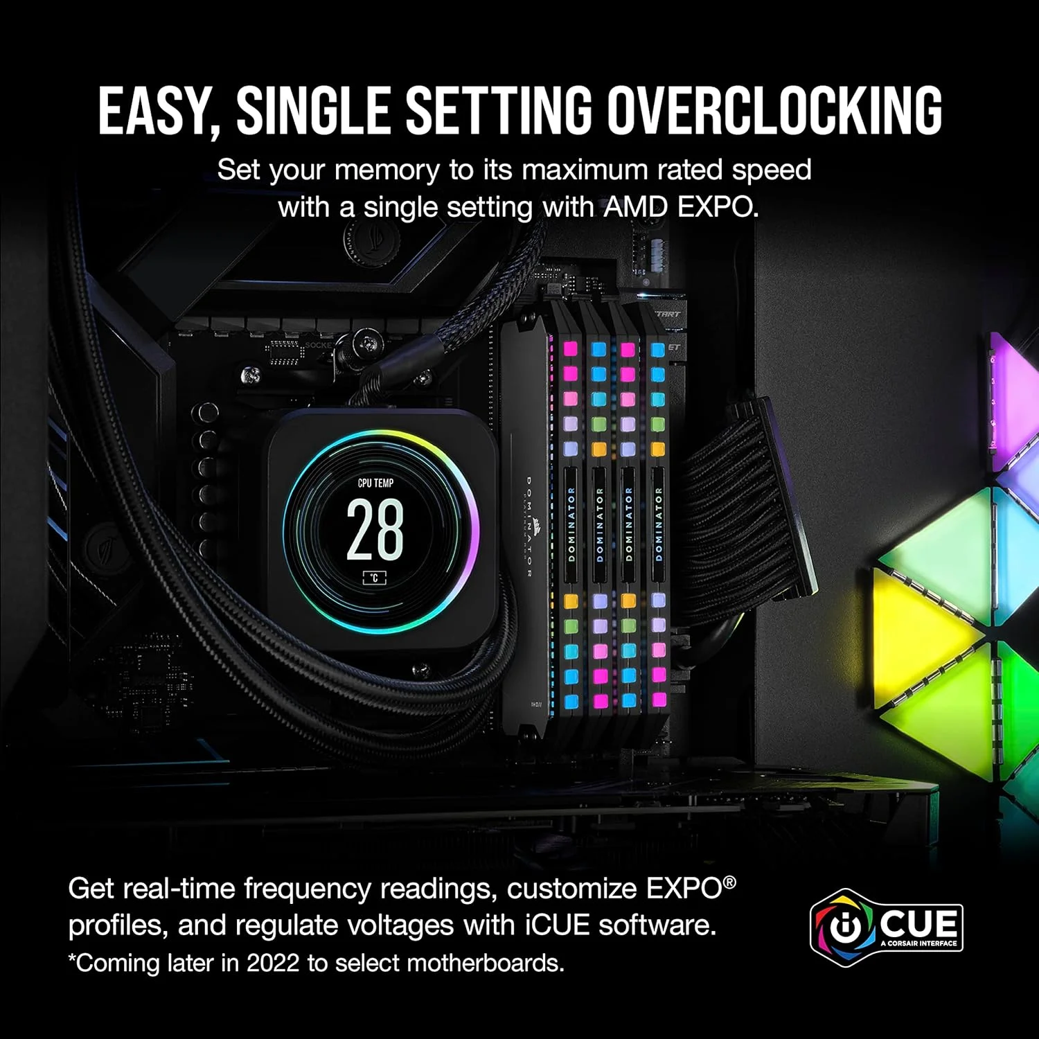 CORSAIR (بازسازی شده) DOMINATOR PLATINUM RGB DDR5 RAM 64GB (2x32GB) 5200MHz CL40 AMD EXPO iCUE حافظه کامپیوتر سازگار - خاکستری (CMT64GX5M2B5200Z40K)
