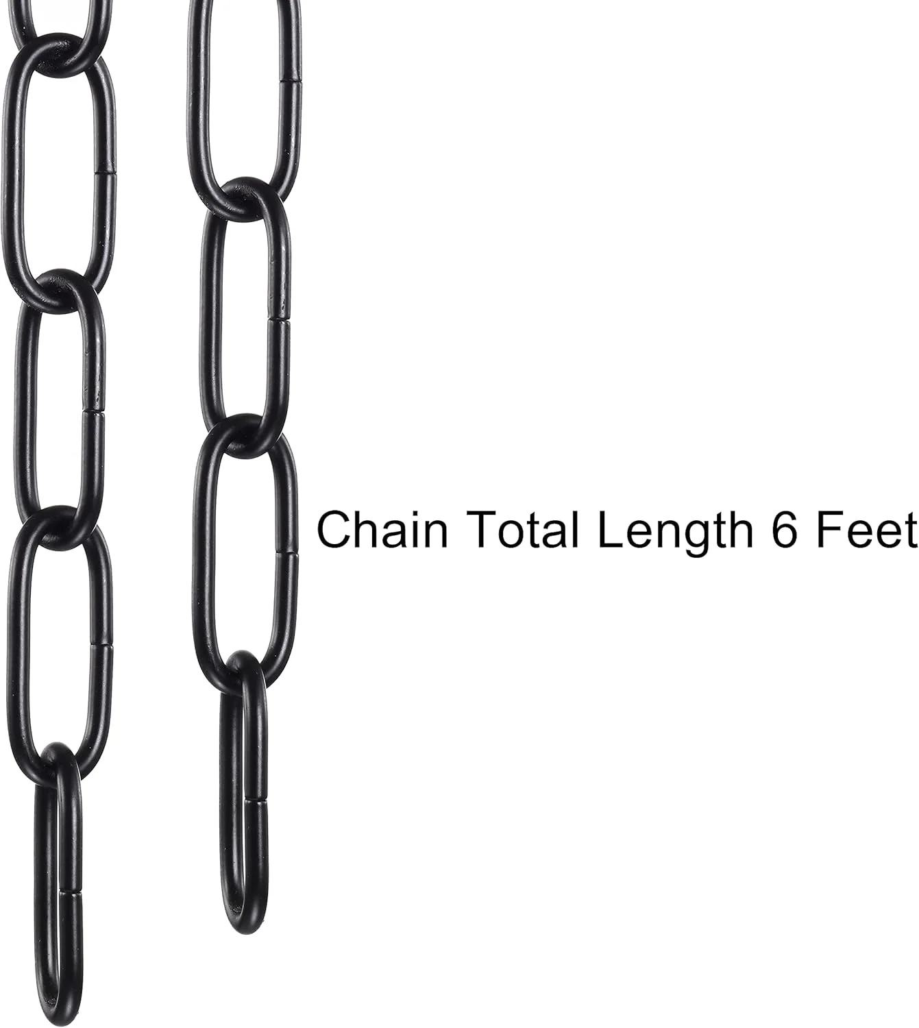 زنجیر لوستر فلزی مشکی Mr.Color Lighting - اتصالات سنگین برای چراغ های آویز، لوسترها و چراغ های آویز زنجیری - لوازم جانبی 1.8 متری