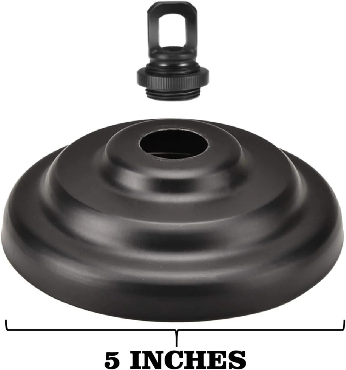 ست سایبان سنگین Kocent و زنجیر 1.8 متری برای لوستر یا چراغ آویز، حداکثر وزن 22.6 کیلوگرم، قطر 12.7 سانتی متر، مشکی وینتیج (مشکی1)