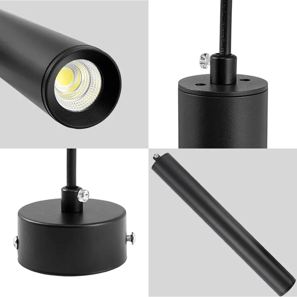 چراغ آویز استوانه ای مدرن LED مدل Vecys، 5 وات، COB، چراغ آویز لوله ای بلند استوانه ای φ4*30.5CM، مناسب برای آشپزخانه داخلی، جزیره، اتاق ناهار خوری، فروشگاه، پیشخوان بار (مشکی، 2 عدد) چراغ آویز استوانه ای مدرن LED مدل Vecys، 5 وات، COB، چراغ آویز لوله ای بلند استوانه ای φ4*30.5CM، مناسب برای آشپزخانه داخلی، جزیره، اتاق ناهار خوری، فروشگاه، پیشخوان بار (مشکی، 2 عدد)