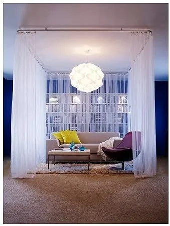پرده توری لیل برای دکور اتاق خانه (سفید، 280X300 سانتی متر، یک جفت) پرده توری لیل برای دکور اتاق خانه (سفید، 280X300 سانتی متر، یک جفت)
