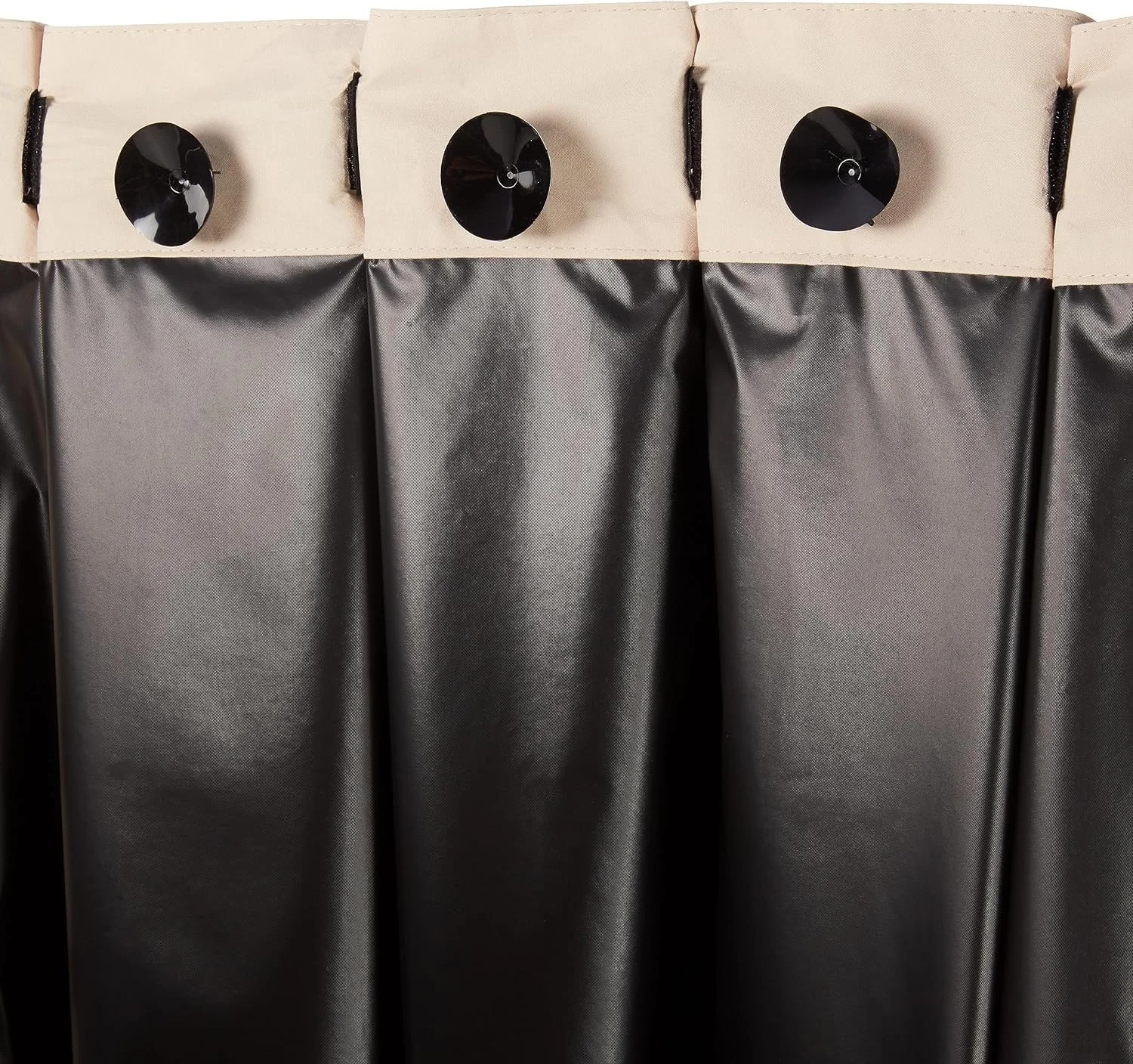 پرده بلک اوت NALACAL، پرده های بلک اوت قابل حمل پنجره با فنجان های مکش، پرده تاشو بدون نیاز به سوراخ کاری برای مسافرت و منزل (بژ، 130 x 200 سانتی متر)