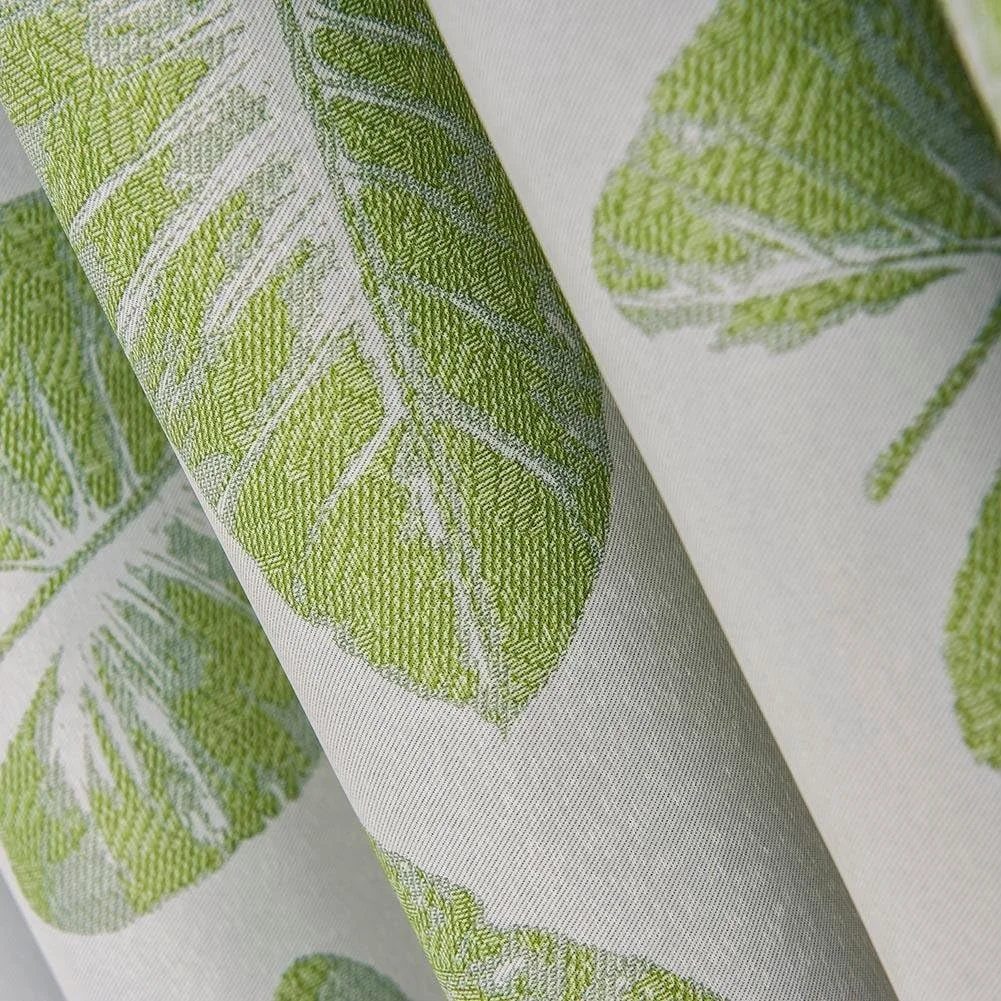 پرده پنجره ای مسدود کننده نور Nellnissa طرح برگ موز، ابعاد 1 در 2.5 متر (سبز)