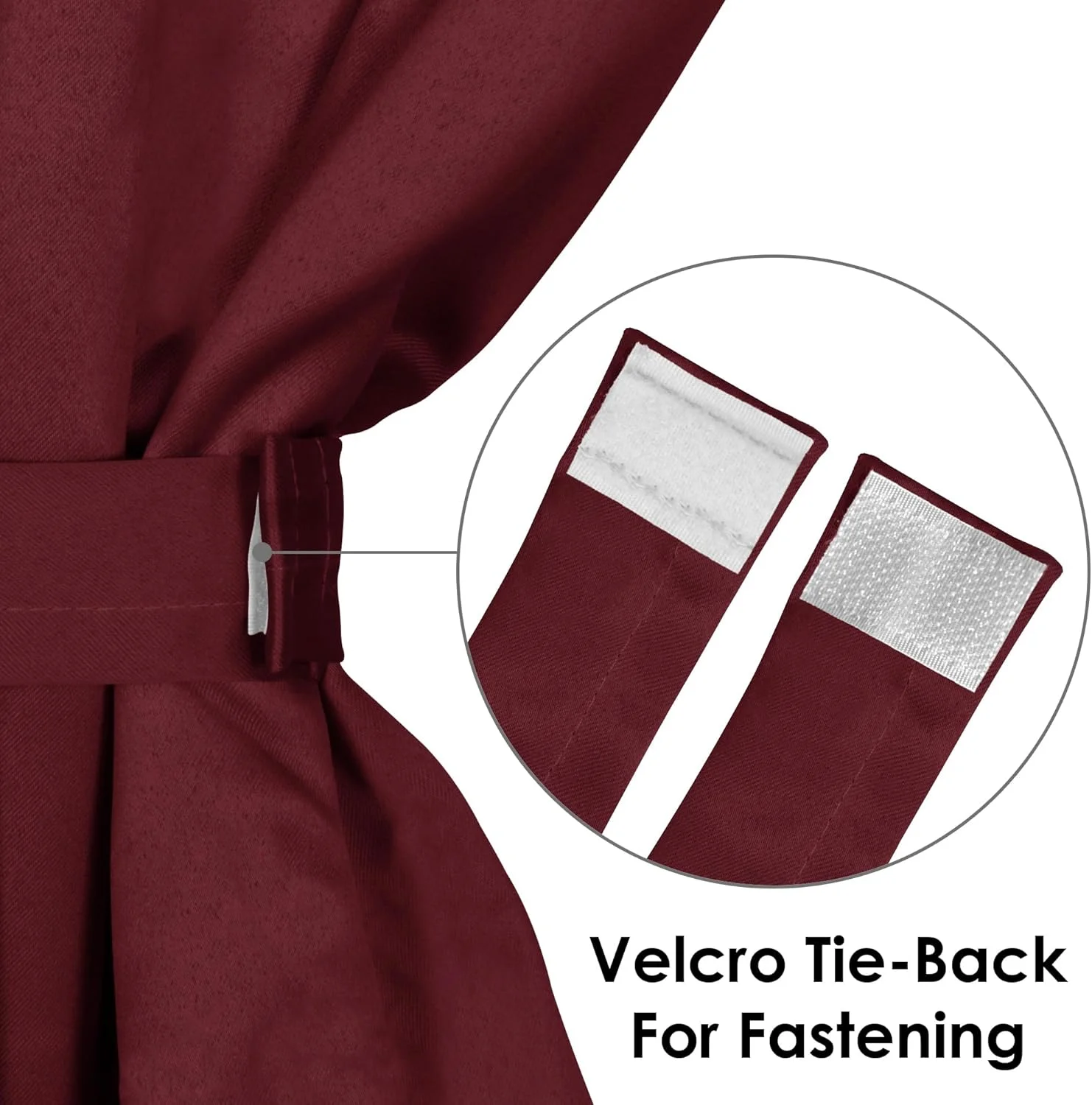 پرده های خاموشی Story@Home، مناسب برای اتاق نشیمن/خواب. ابریشم مصنوعی ممتاز، پلی استر غنی. مسدود کننده نور، عایق حرارتی، کاهش صدا. دارای حلقه. قرمز تیره، 2 عدد، 215 سانتی متر