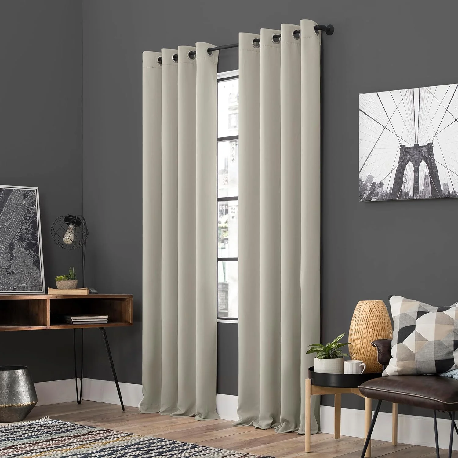 پانل پرده پانچ سان زیرو مدل Soho، دو عددی، ضد نور و صرفه جویی در انرژی، 137x274 سانتی متر، مرواریدی پانل پرده پانچ سان زیرو مدل Soho، دو عددی، ضد نور و صرفه جویی در انرژی، 137x274 سانتی متر، مرواریدی