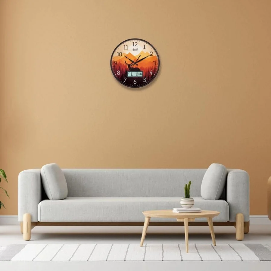 ساعت دیواری طرح آجانتا - 6097 - قهوه ای