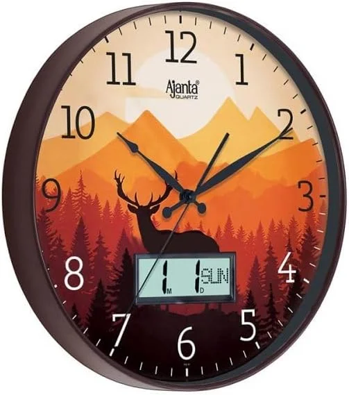 ساعت دیواری طرح آجانتا - 6097 - قهوه ای