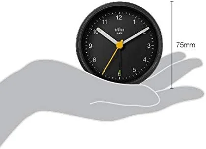 ساعت آنالوگ کلاسیک براون با زنگ هشدار و نور، حرکت کوارتز بی صدا، زنگ هشدار بیپ کرسندو در رنگ مشکی، مدل BC12B، تک سایز ساعت آنالوگ کلاسیک براون با زنگ هشدار و نور، حرکت کوارتز بی صدا، زنگ هشدار بیپ کرسندو در رنگ مشکی، مدل BC12B، تک سایز