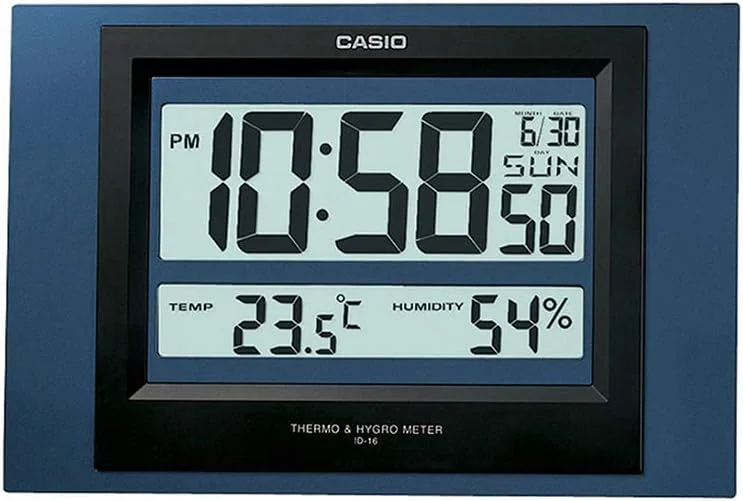 ساعت دیواری دیجیتال کاسیو مدل ID-16S-2DF، آبی ساعت دیواری دیجیتال کاسیو مدل ID-16S-2DF، آبی