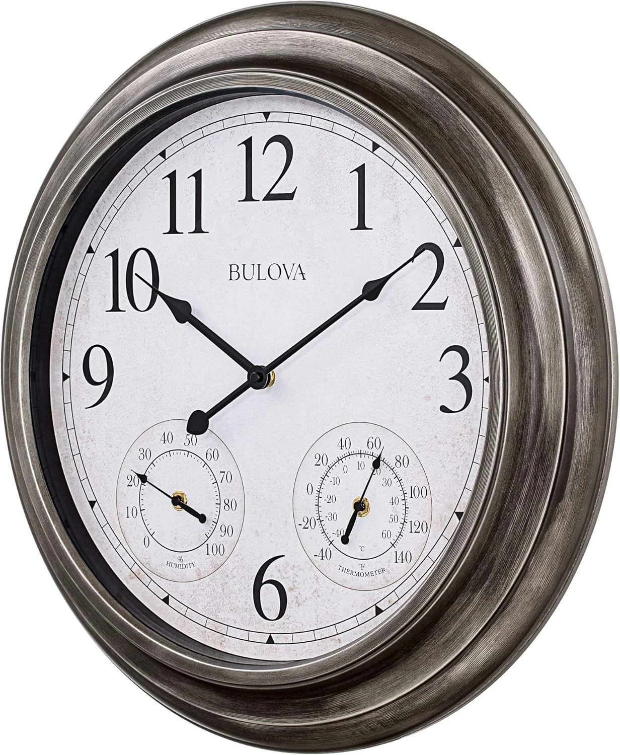 ساعت دیواری بولووا مدل C4125 Block Island، نقره ای کهنه